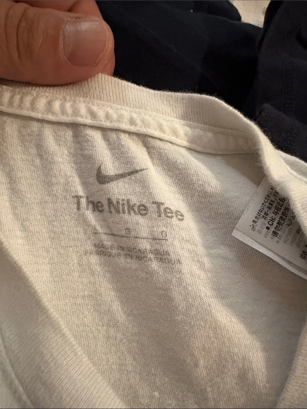 Nike White Los Angeles Dodgers Navy Graphic Tee